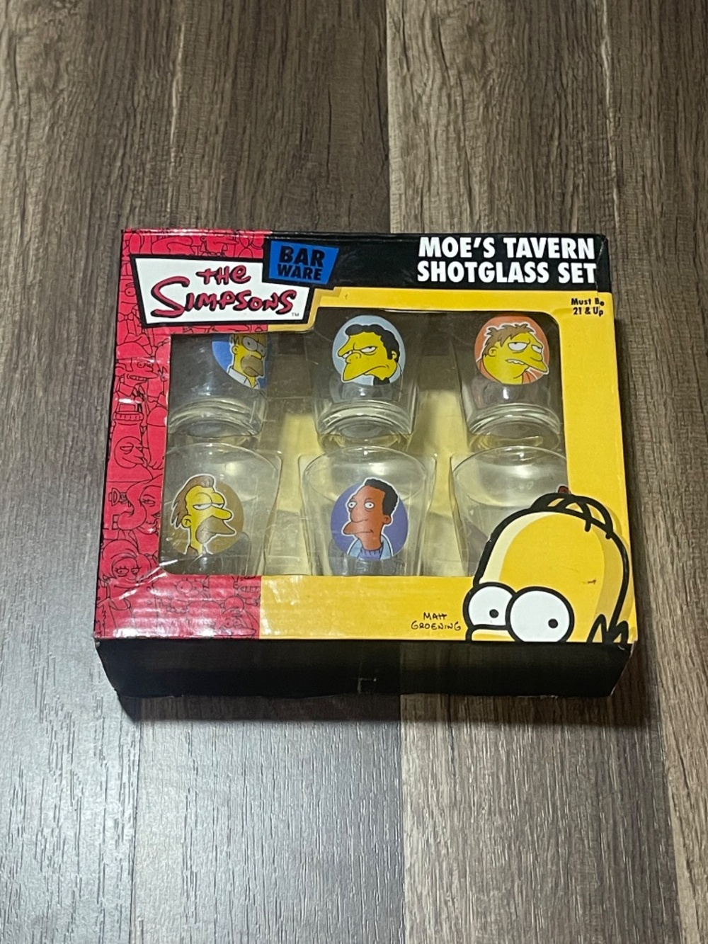 The Simpsons Moe’s Tavern Shot Glasses Set of 6